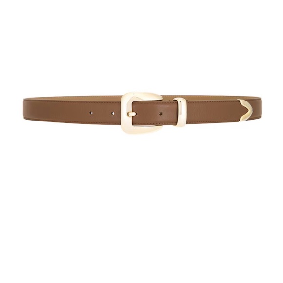 B-Low the Belt Accessories - NWOT B-Low the Belt Marc Belt Brown Taupe Leather Belt with Gold Accents